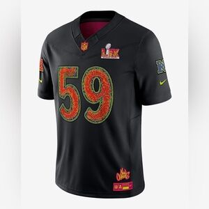 Nike Jersey Black Super Bowl LIX Mens Nike Dri-FIT NFL Limited Jersey Size Large
